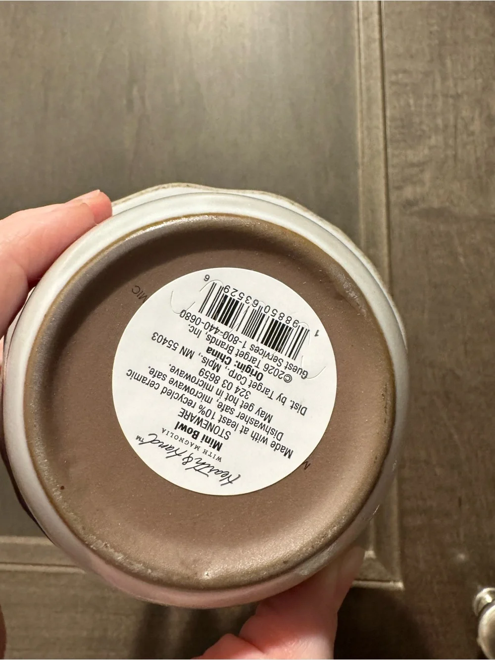 Magnolia White reactive glaze Ceramic‎ mini bowls with Speckled Tan Edge